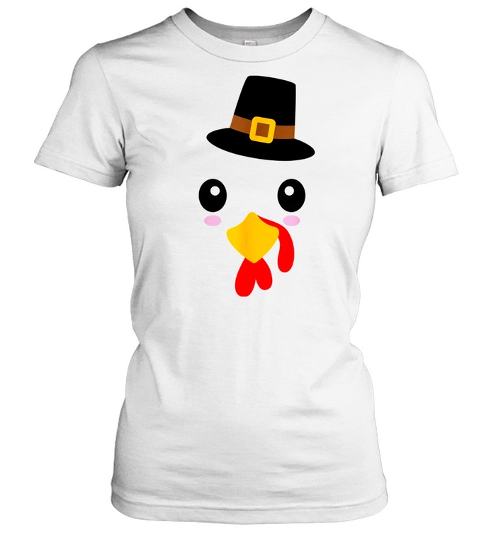 Turkey Face Thanksgiving Fall Joke Humor shirt Classic Women's T-shirt