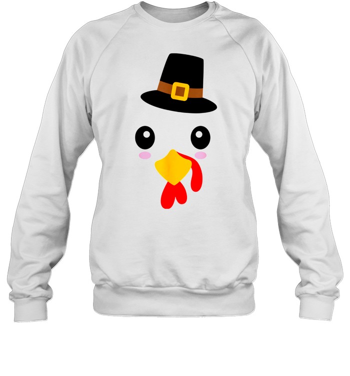 Turkey Face Thanksgiving Fall Joke Humor shirt Unisex Sweatshirt