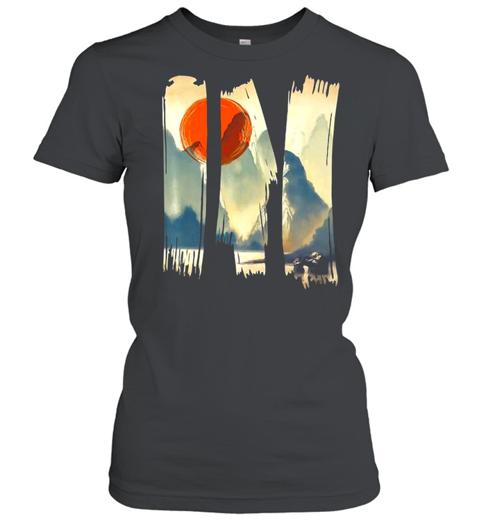 Asian Landscape Beautiful Print Graphic Urban Style T-shirt Classic Women's T-shirt