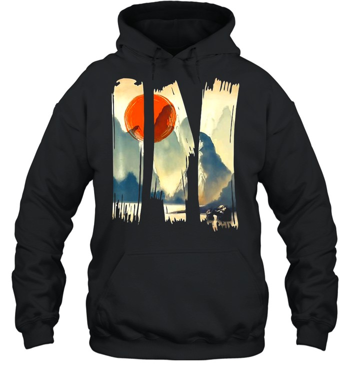 Asian Landscape Beautiful Print Graphic Urban Style T-shirt Unisex Hoodie