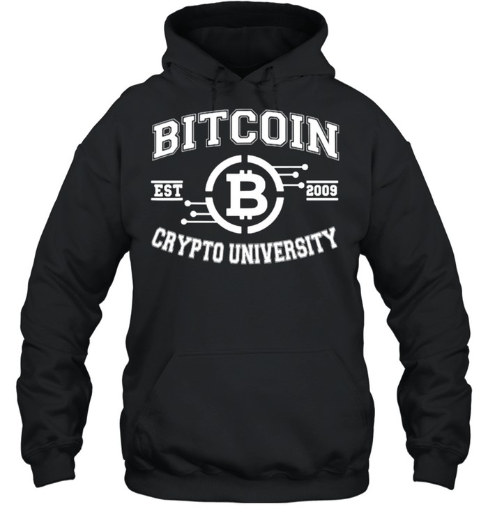 Bitcoin Crypto University To The Moon EST 2009 T- Unisex Hoodie