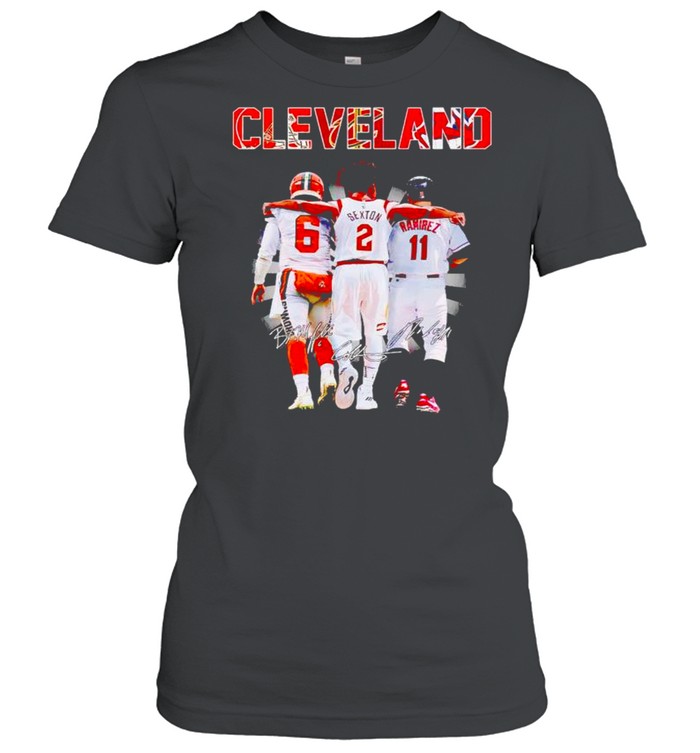 Cleveland best players Mayfield Sexton Ramirez signatures shirt Classic Women's T-shirt