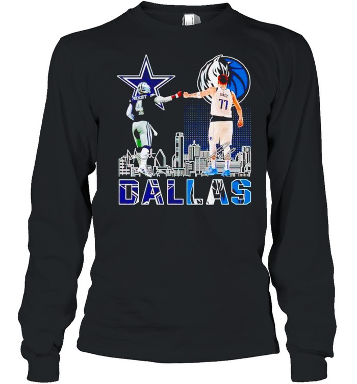 Dallas city champions players Prescott and Doncic shirt Long Sleeved T-shirt