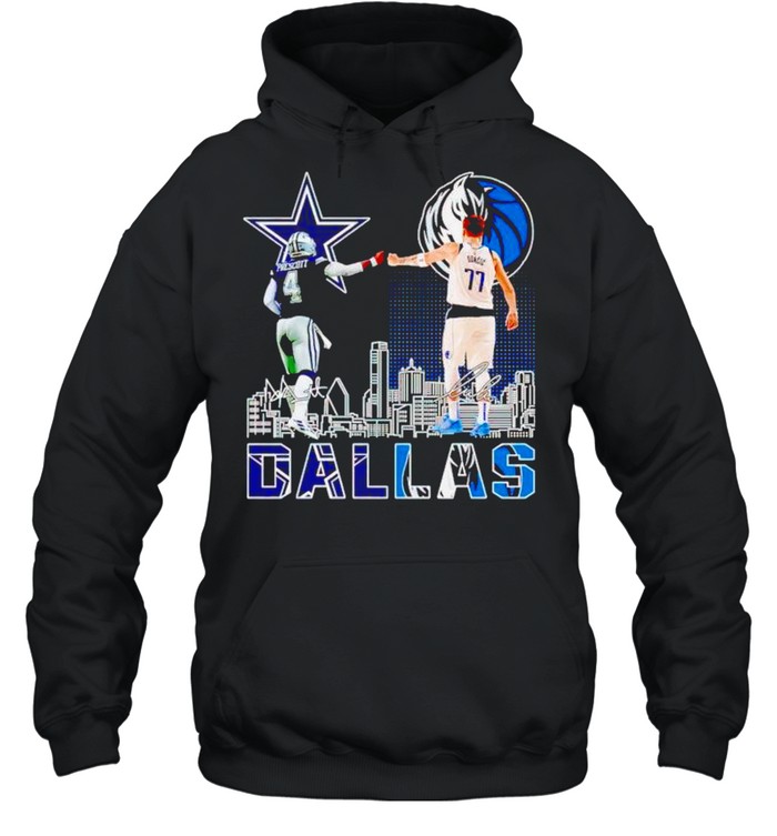 Dallas city champions players Prescott and Doncic shirt Unisex Hoodie