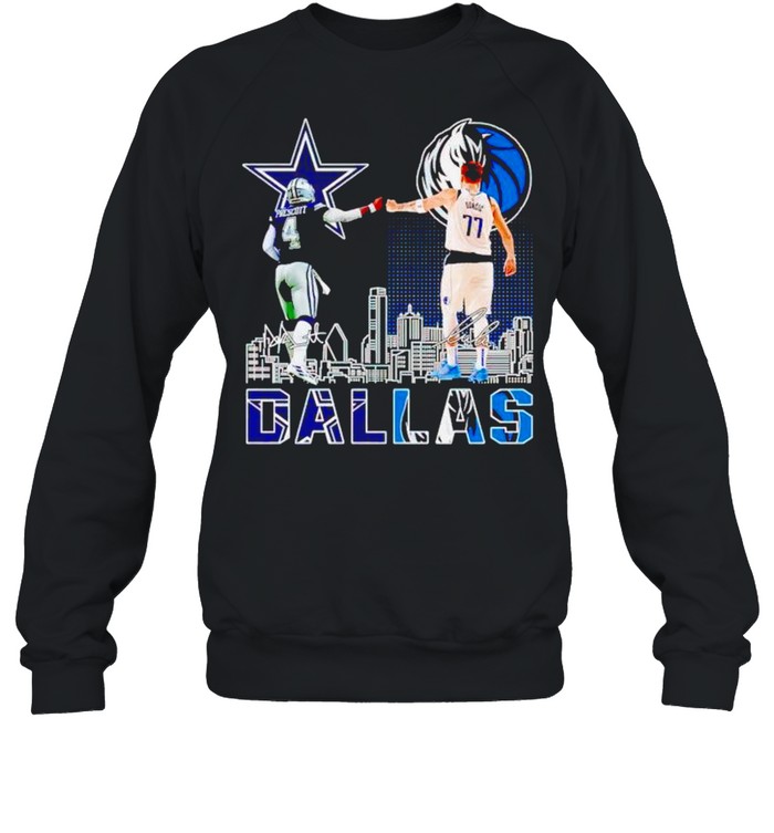 Dallas city champions players Prescott and Doncic shirt Unisex Sweatshirt