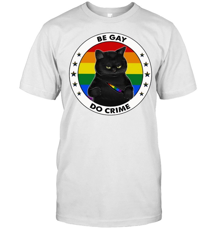 LGBT Black Cat be gay do crime vintage shirt Classic Men's T-shirt