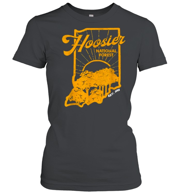 Indiana State Hoosier National Forest Retro Vintage T- Classic Women's T-shirt