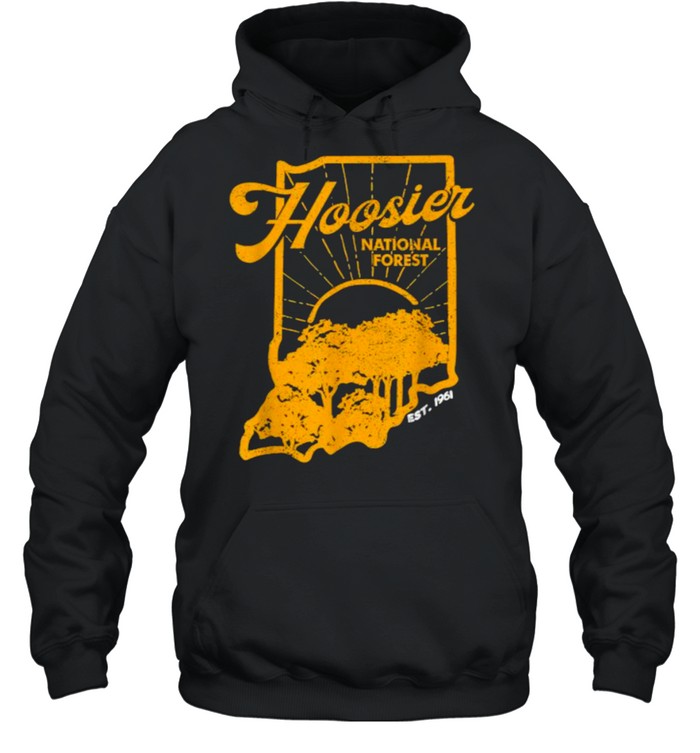 Indiana State Hoosier National Forest Retro Vintage T- Unisex Hoodie