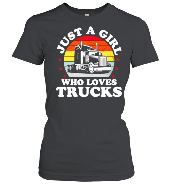 Just a girl who loves trucks vintage T- Classic Women's T-shirt