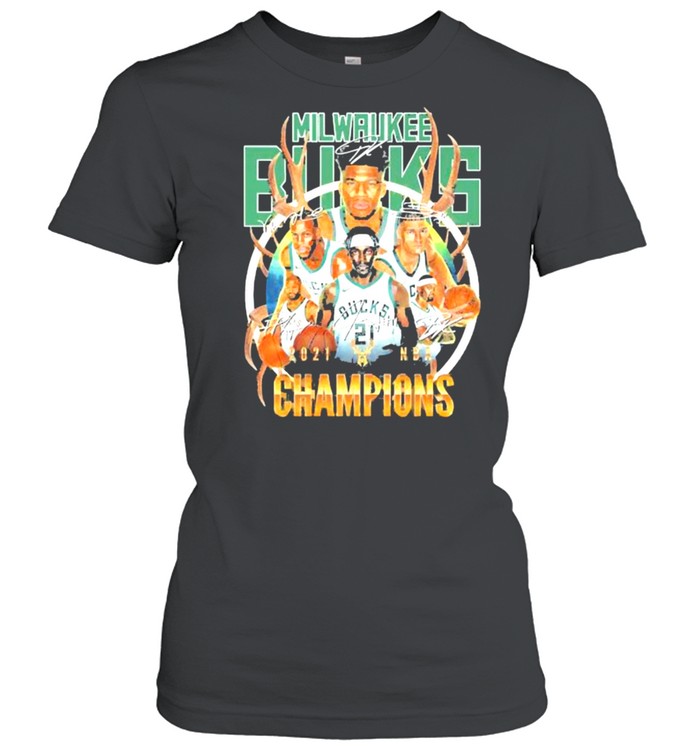 Milwaukee bucks champions 2021 signature shirt Classic Women's T-shirt