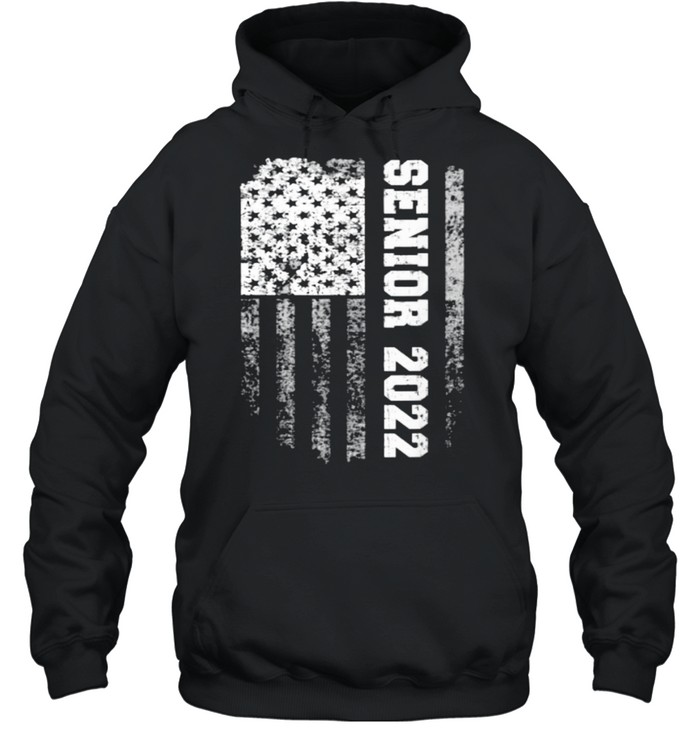 Senior Class Of 2022 Back to School American Flag T- Unisex Hoodie