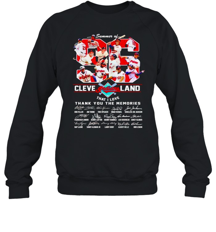 Summer of 96 Cleveland Indians that I love thank you for the memories shirt Unisex Sweatshirt