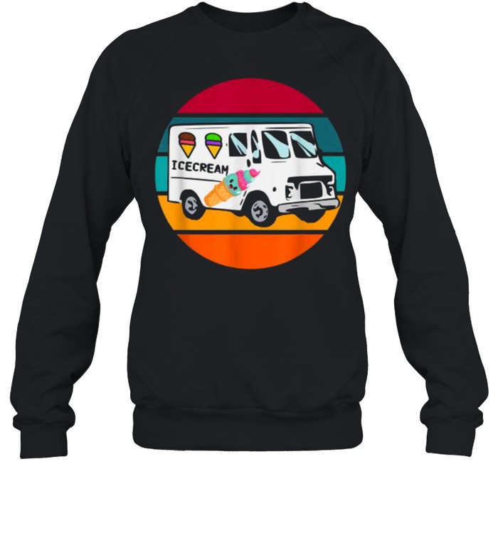 Truck Driver Pastel Hipster Retro Kawaii Ice Cream Truck T- Unisex Sweatshirt