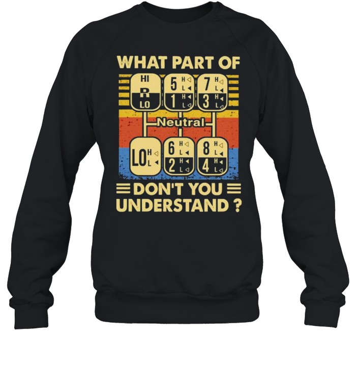 What part of dont you understand neutral vintage shirt Unisex Sweatshirt