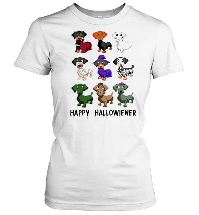 Dachshunds Witch Happy Halloween shirt Classic Women's T-shirt