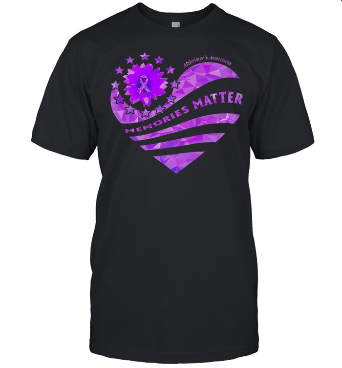 Heart Alzheimers Awareness Memories Matter shirt Classic Men's T-shirt