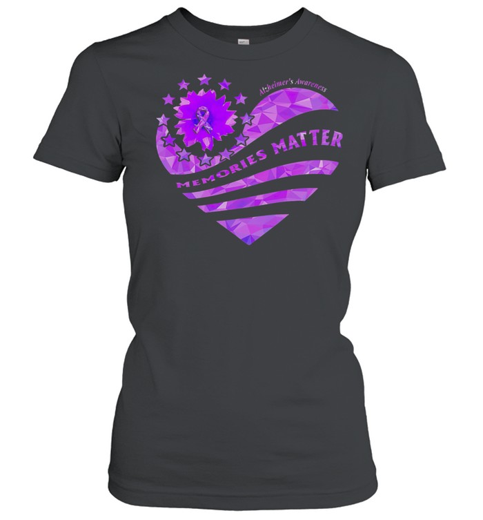 Heart Alzheimers Awareness Memories Matter shirt Classic Women's T-shirt