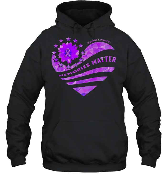 Heart Alzheimers Awareness Memories Matter shirt Unisex Hoodie