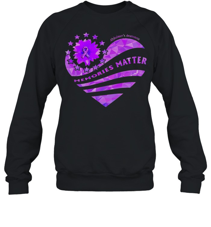 Heart Alzheimers Awareness Memories Matter shirt Unisex Sweatshirt