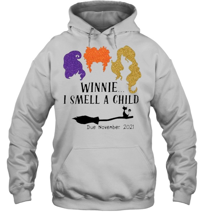 Hocus Pocus winnie I smell a child due november 2021 shirt Unisex Hoodie