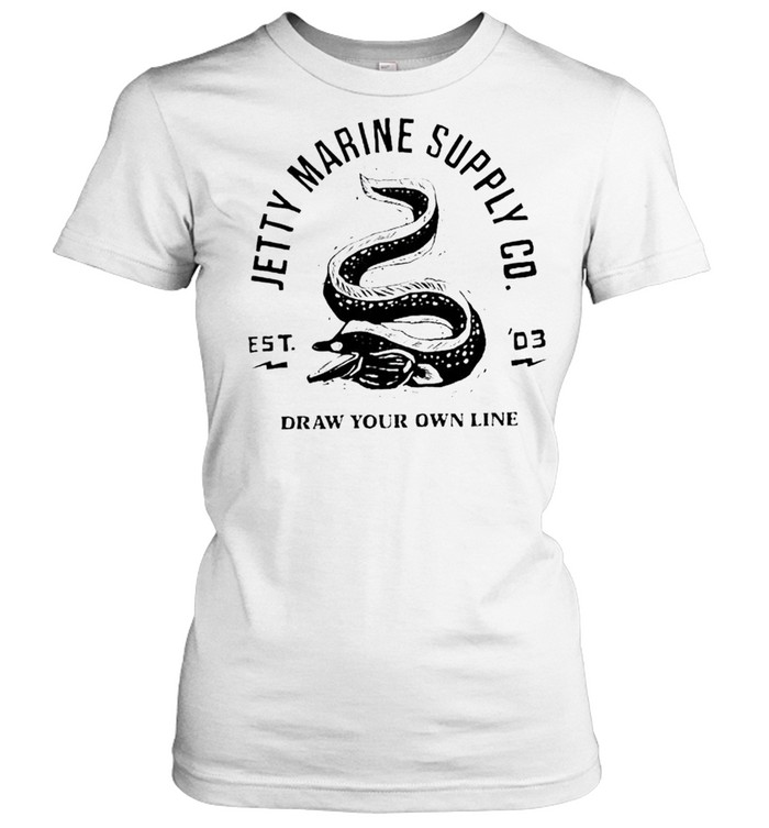 Jetty Marine supply CO. draw your own line shirt Classic Women's T-shirt