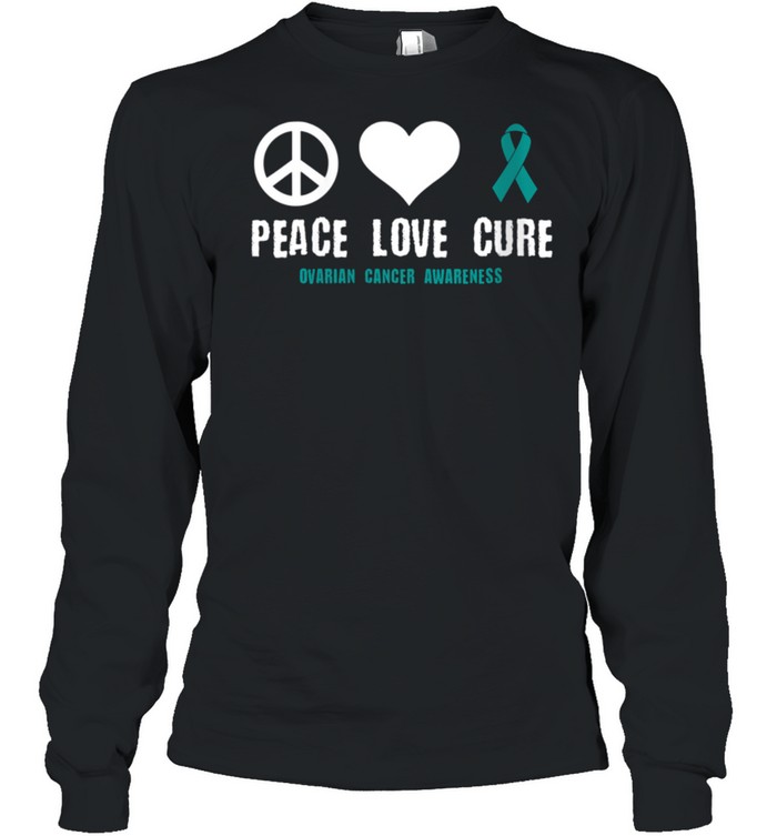 Ovarian Cancer Awareness Gynaecological Cancer Related Famil shirt Long Sleeved T-shirt