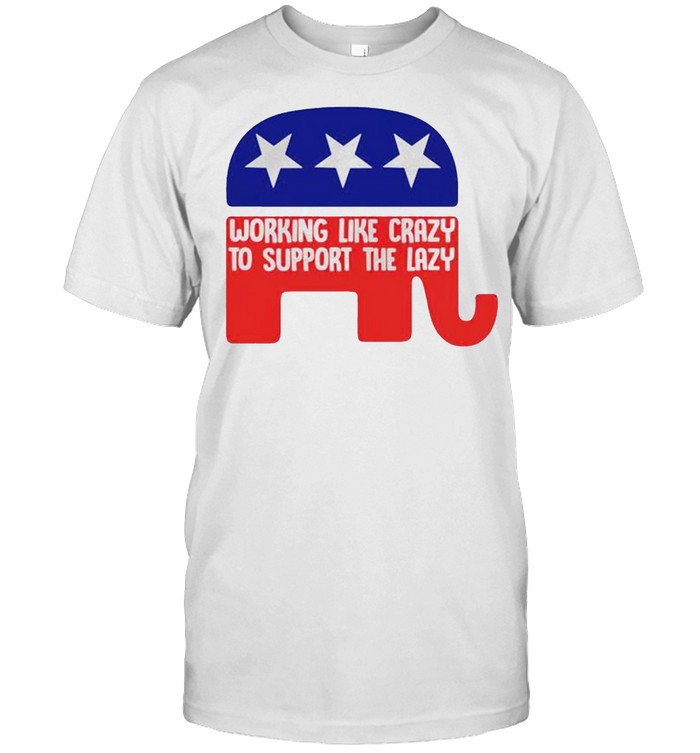 Republican working like crazy to support the lazy shirt Classic Men's T-shirt