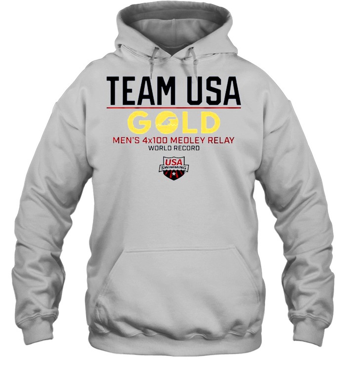 Team USA Gold Men’s 4×100 Medley Relay World Record USA Swimming shirt Unisex Hoodie