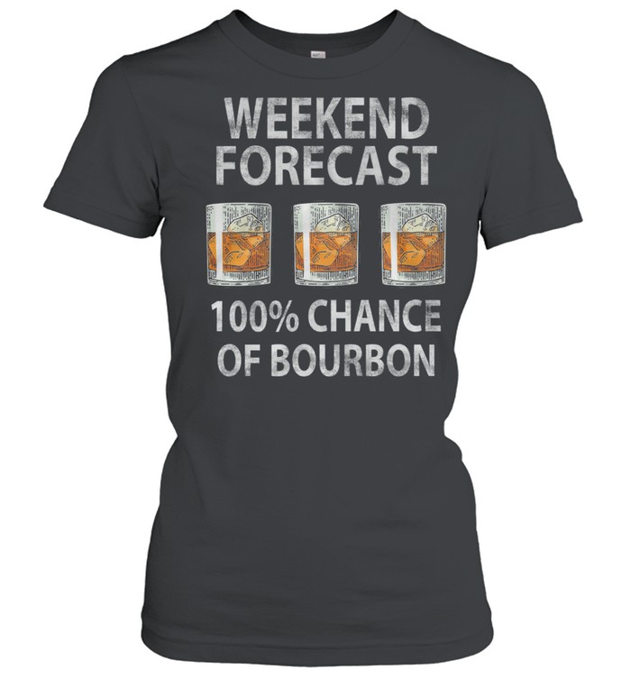 Weekend forecast 100 chance of Bourbon shirt Classic Women's T-shirt