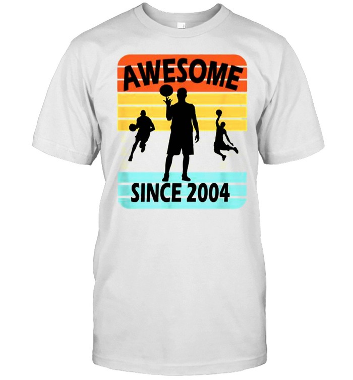 17th Birthday Basketball Awesome Since 2004 Age 17 T- Classic Men's T-shirt