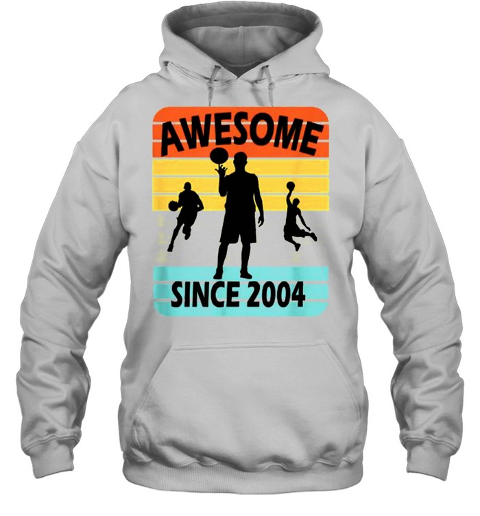 17th Birthday Basketball Awesome Since 2004 Age 17 T- Unisex Hoodie