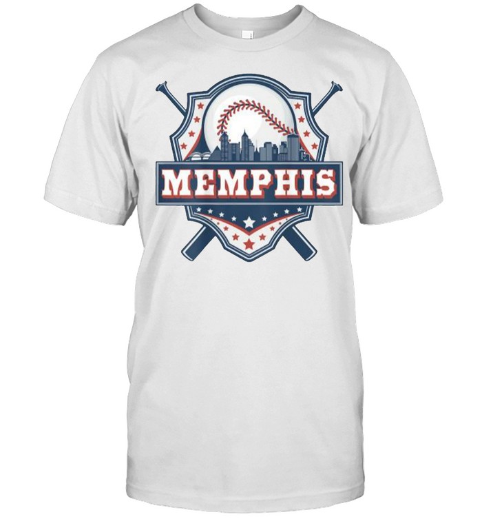 Memphis Baseball Skyline Cityscape Baseball T- Classic Men's T-shirt