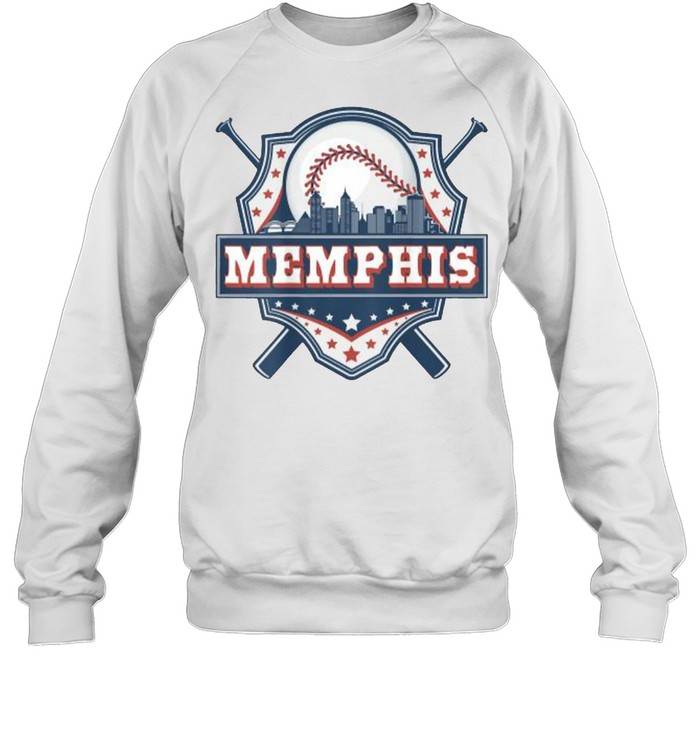 Memphis Baseball Skyline Cityscape Baseball T- Unisex Sweatshirt