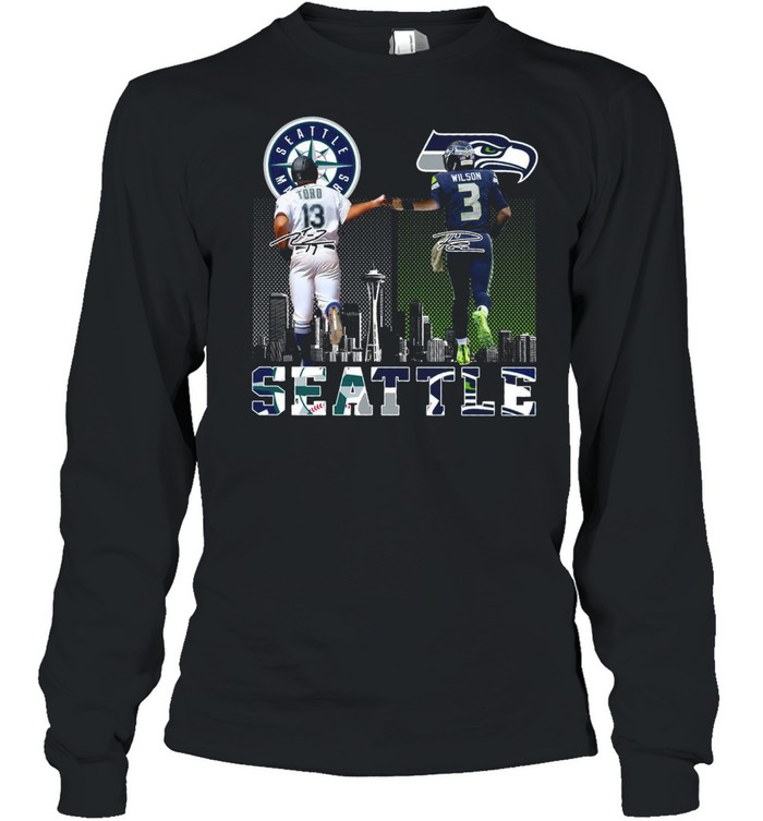 Seattle Seahawks Tord 13 wilson 3 seattle shirt Long Sleeved T-shirt