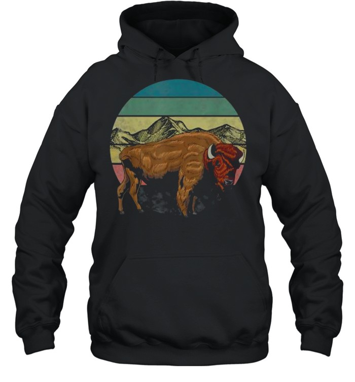 Vintage Buffalo Retro American Bison T- Unisex Hoodie