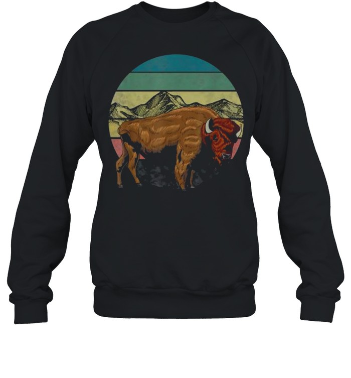 Vintage Buffalo Retro American Bison T- Unisex Sweatshirt