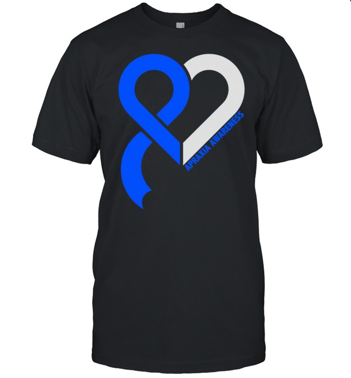 Apraxia Awareness brain disease Related Heart Ribbon shirt Classic Men's T-shirt