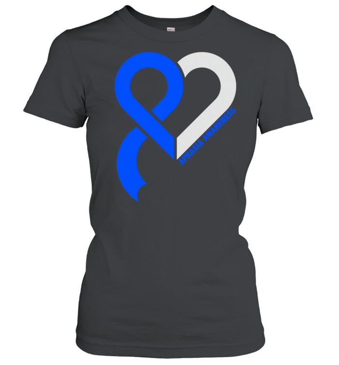 Apraxia Awareness brain disease Related Heart Ribbon shirt Classic Women's T-shirt