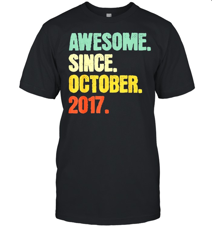 Awesome Since October 2017 3 Years Old Tee shirt Classic Men's T-shirt