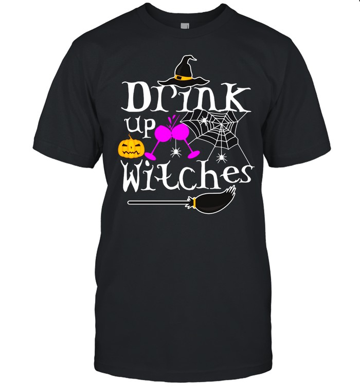 Drink Up Witches Wine & Horror Night Costume shirt Classic Men's T-shirt