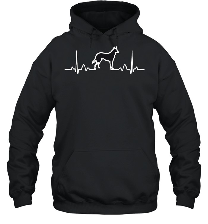 German Shepherd Dog Heartbeat Dog shirt Unisex Hoodie