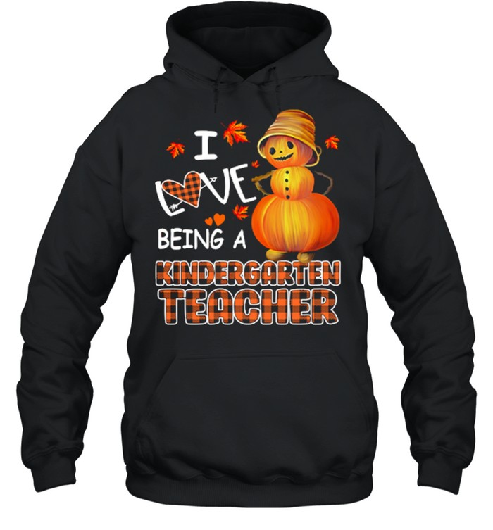 I Love Being A Kindergarten Teacher Halloween shirt Unisex Hoodie