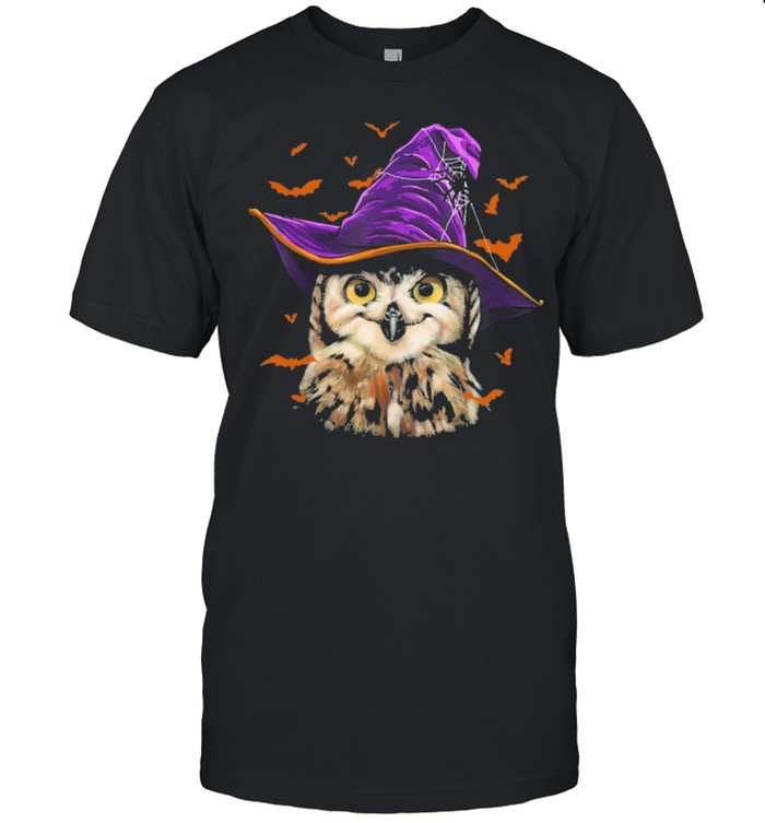 Owl Wearing Magic Halloween Hat shirt Classic Men's T-shirt