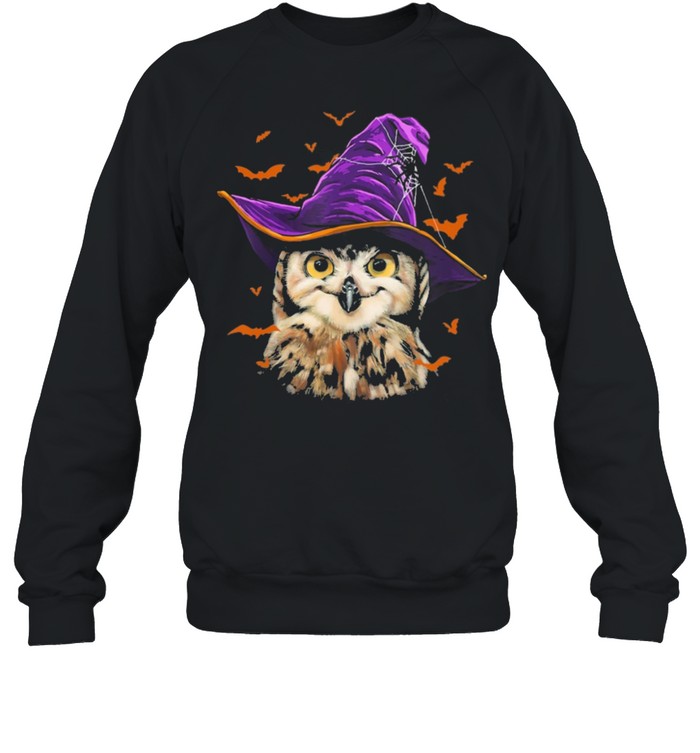 Owl Wearing Magic Halloween Hat shirt Unisex Sweatshirt