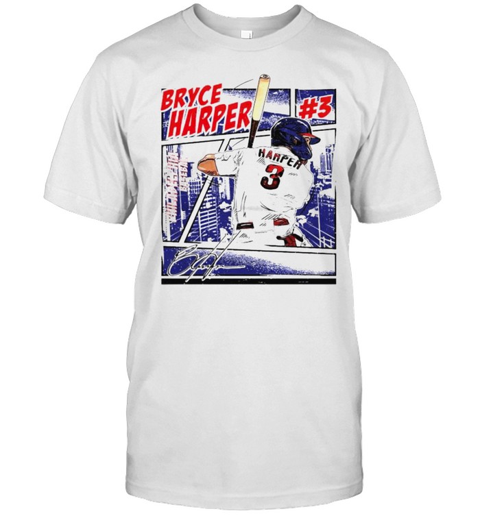 Philadelphia Baseball Bryce Harper #3 comic shirt Classic Men's T-shirt