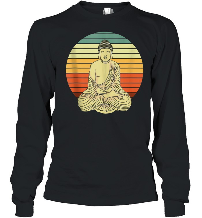 Retro Buddha Spiritual shirt Long Sleeved T-shirt