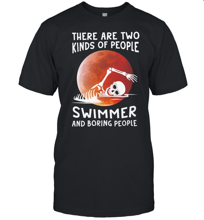 Skeleton there are two kinds of people swimming and boxing people shirt Classic Men's T-shirt