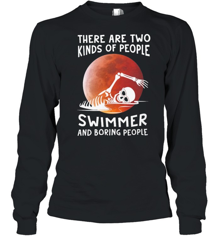 Skeleton there are two kinds of people swimming and boxing people shirt Long Sleeved T-shirt