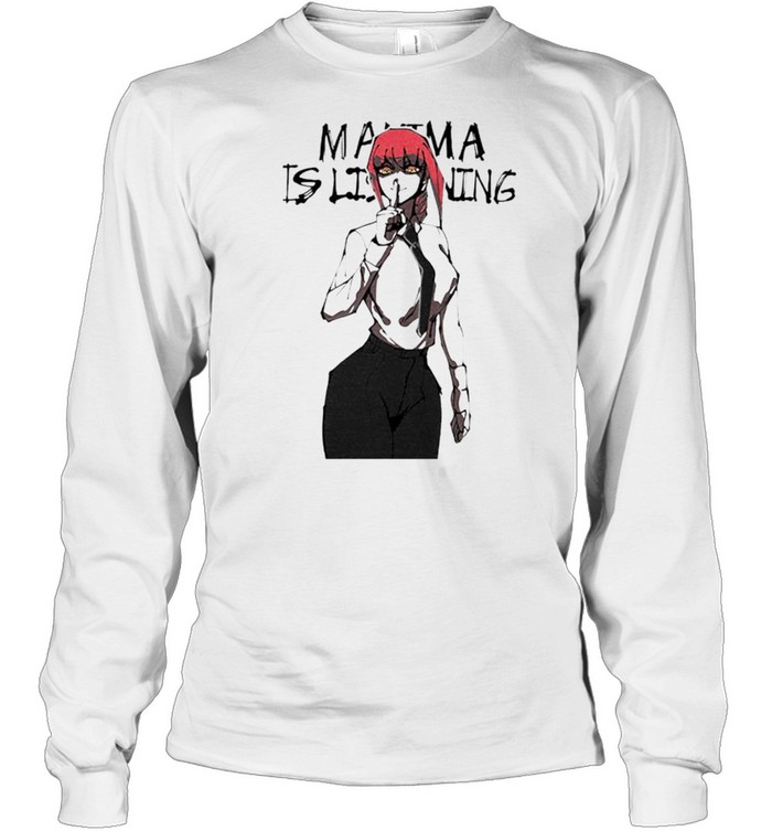 Chainsaw Man Makima is listening shirt Long Sleeved T-shirt