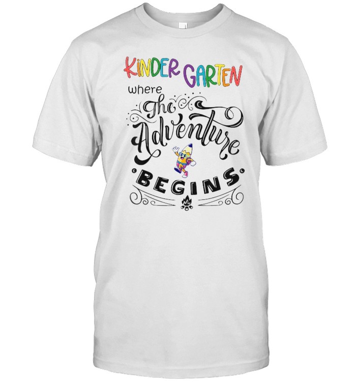 Kids Kindergarten Where The Adventure Begins T- Classic Men's T-shirt